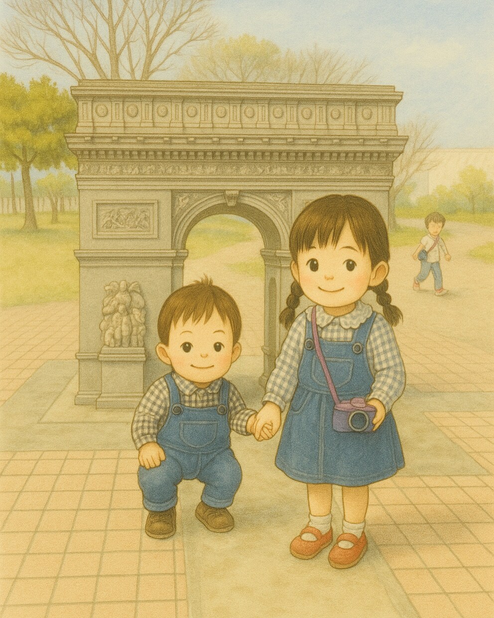 絵本風の似顔絵を描きます ふんわり優しいタッチで家族の思い出をカタチに イメージ2