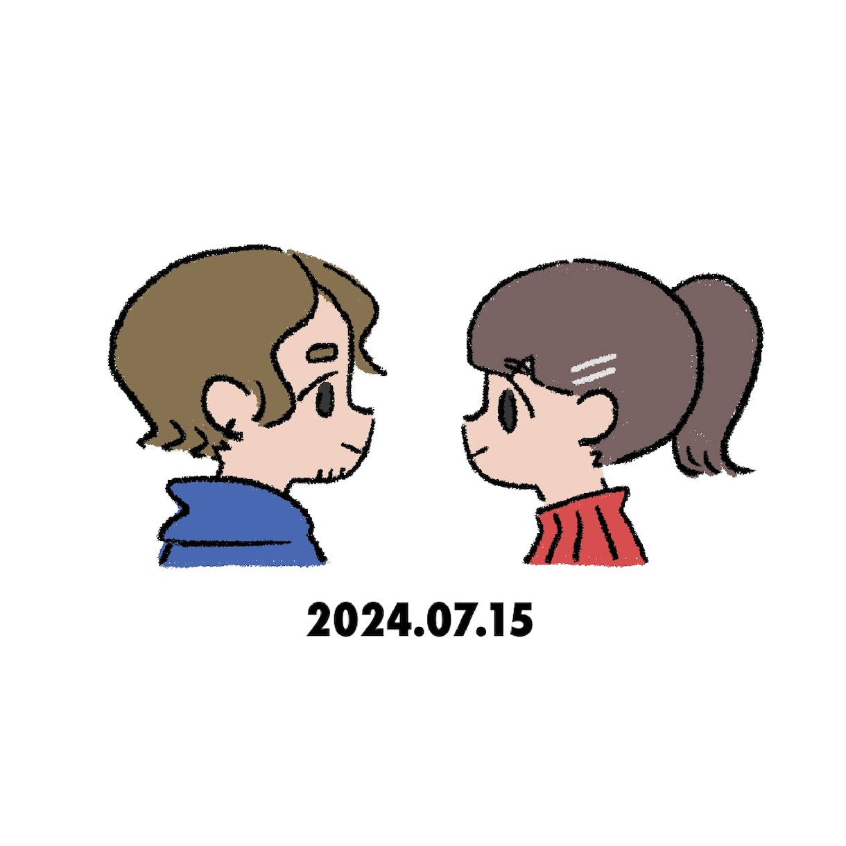 シンプルでかわいい横顔イラストを描きます SNS用、プレゼント、記念日などに… イメージ6