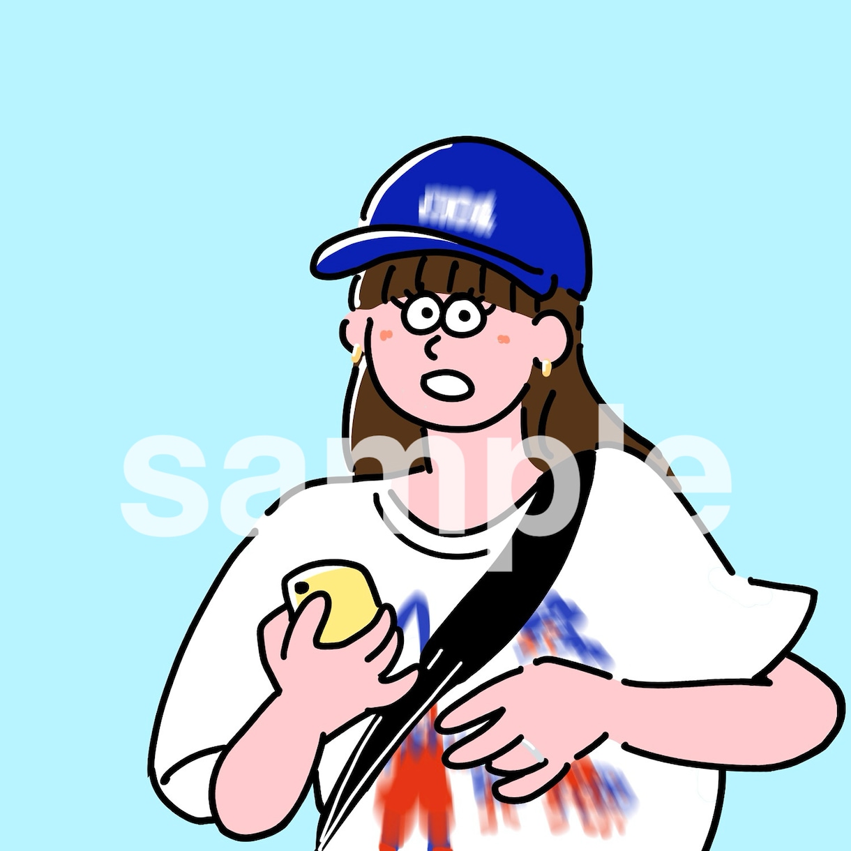シンプル+オシャレ+個性的イラスト描きます アイコン/ヘッダー/ブログなど！商用利用も◎ イメージ1