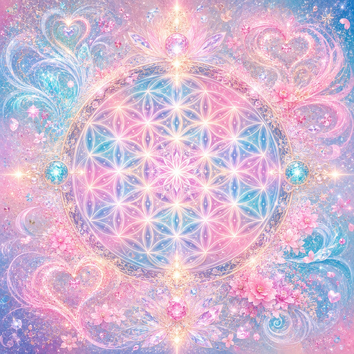あなただけの光の紋章・神聖幾何学を制作します ～必要な色をリーディングして紡ぐ、唯一無二の光のアート～ イメージ5