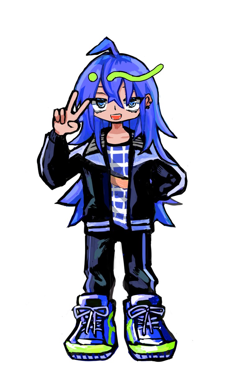 ポップで少し怪しい一枚絵描きます ポップで可愛い中に少し怪しい空気感のあるキャラを制作します イメージ4