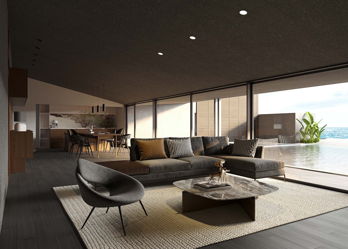 別荘・Villaの外・内観パースを制作いたします Villa・別荘パース｜NOT A HOTELレベルで制作 イメージ6
