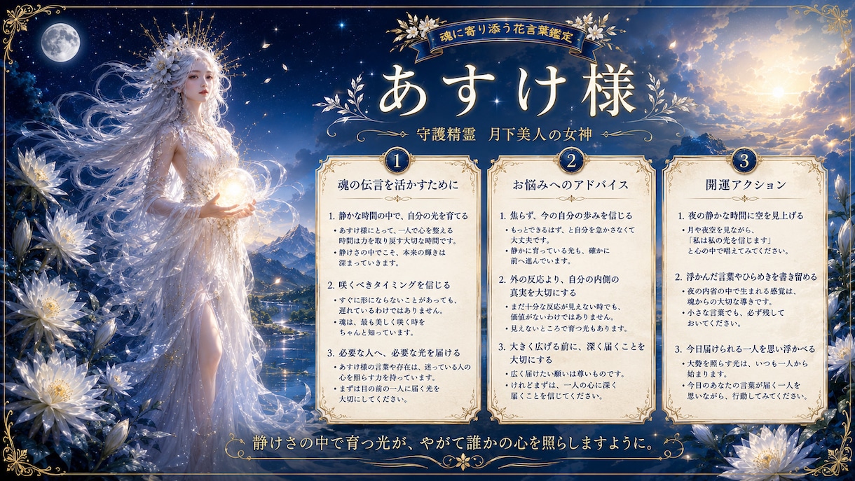 理想を叶えるビジョンボード＆魂の守護精霊鑑定します 多角的な精霊の力で未来を開運【鑑定書・動画・ビジョンボード】 イメージ2