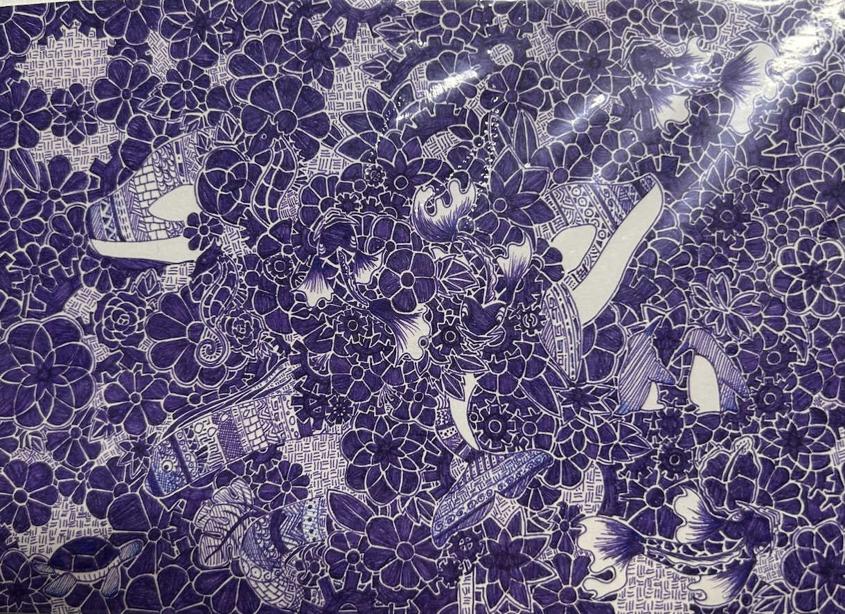 アナログイラストデザインを描かせていただきます 特別な1枚を貴方に！メモ帳や表紙などに！ イメージ1