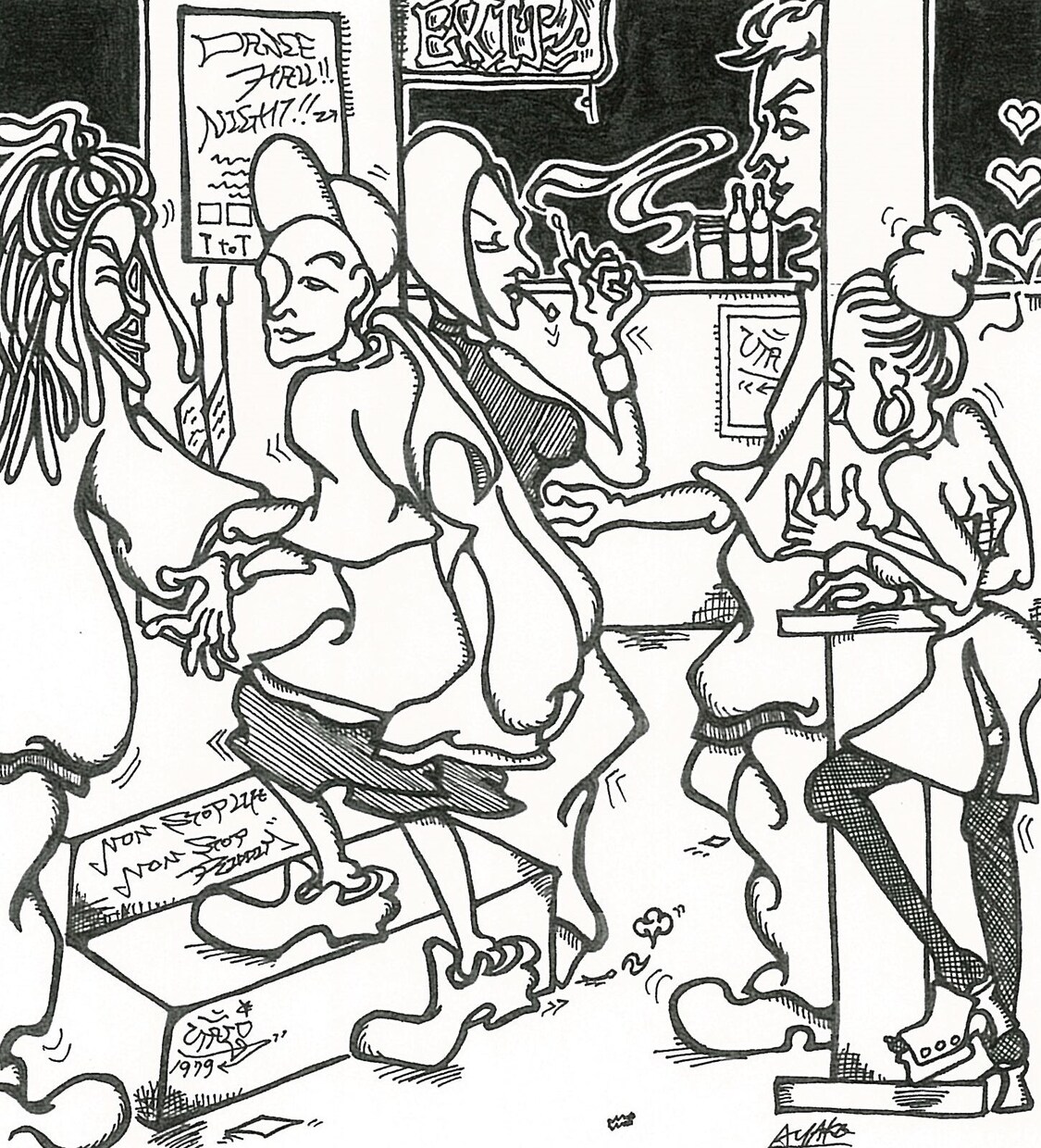 似顔絵で線画の1枚絵をお描きいたします 背景まで描かれた似顔絵作品を作りませんか イメージ4