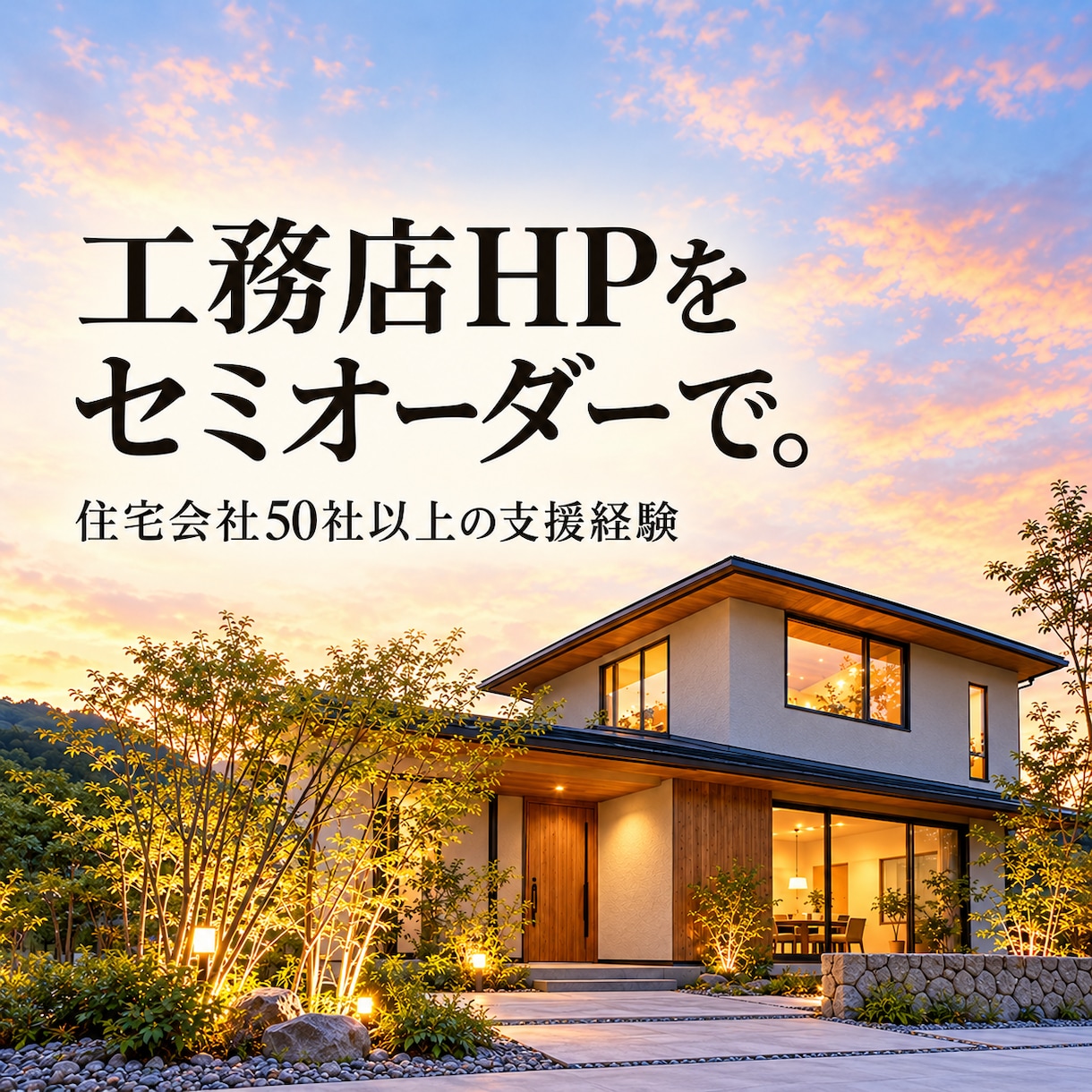 工務店・住宅会社のHPをセミオーダーで制作します 50社以上の経験を凝縮した住宅会社向けセミオーダー型 イメージ1