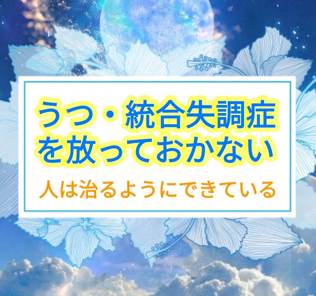 うつ・統合失調症の改善方法についてお伝えします 1年以上入院、再入院、長期の服薬あっても諦めないで イメージ2