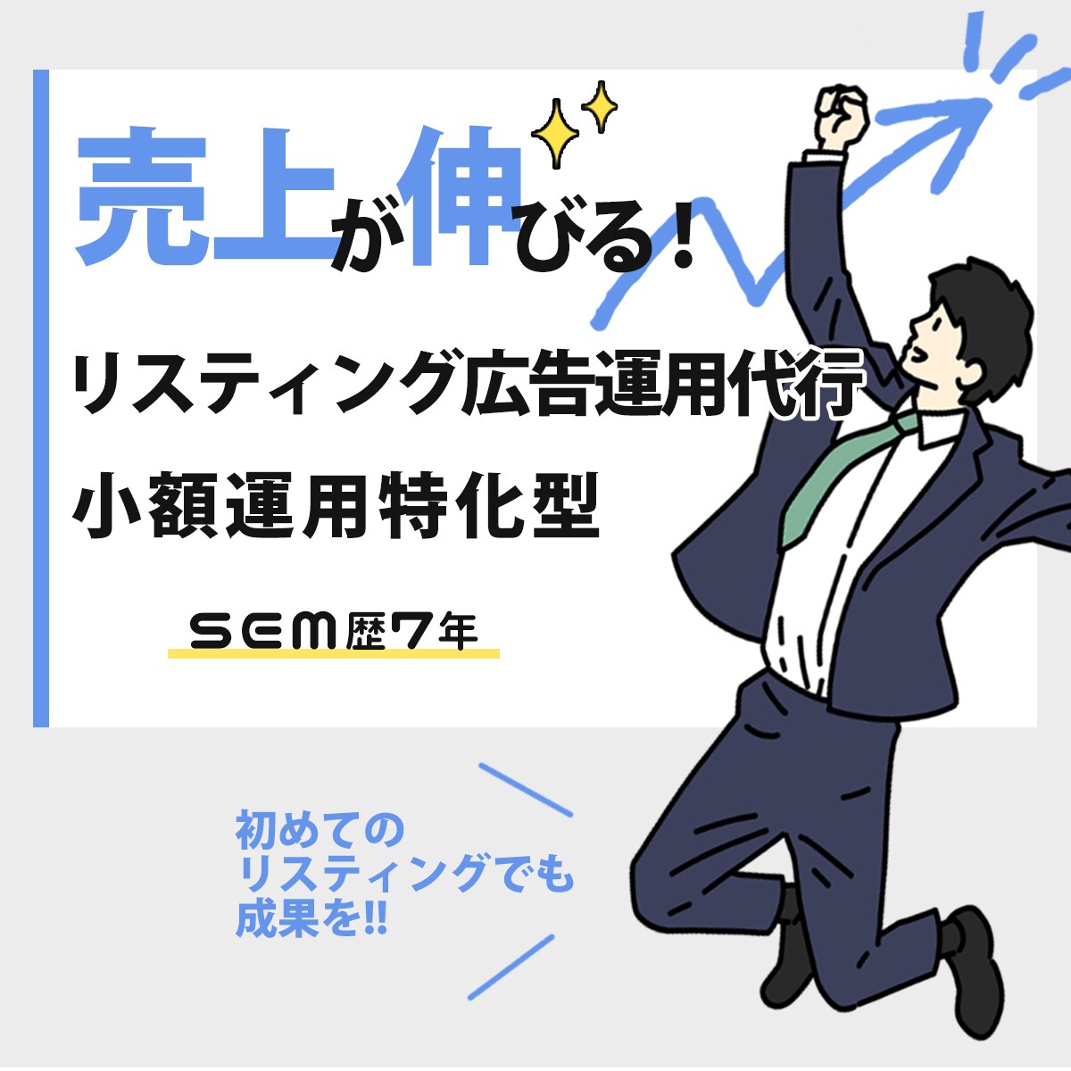 リスティング運用代行【低予算特化型】で成果だします 10万円台の低予算のリスティング運用実績多数 イメージ1