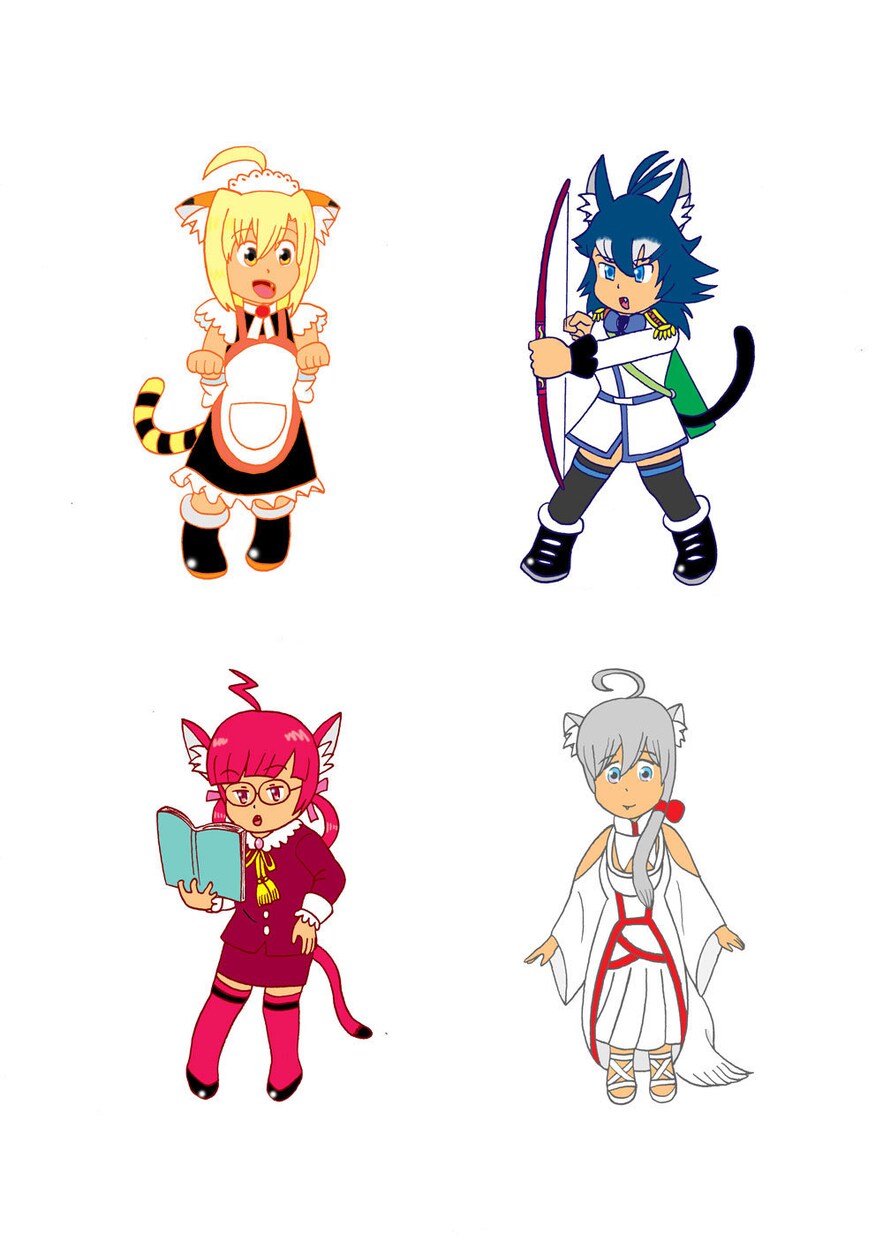 イラスト・チビキャラ・擬人化キャラ描きます シンプルなアニメ風キャラで多彩な表現を！ イメージ7