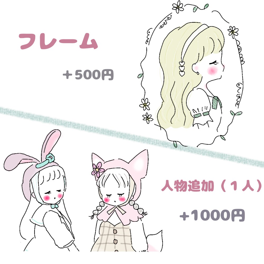 商用ok/低コストでかわいいアイコン描きます あなただけのセミオーダーメイドイラスト イメージ2