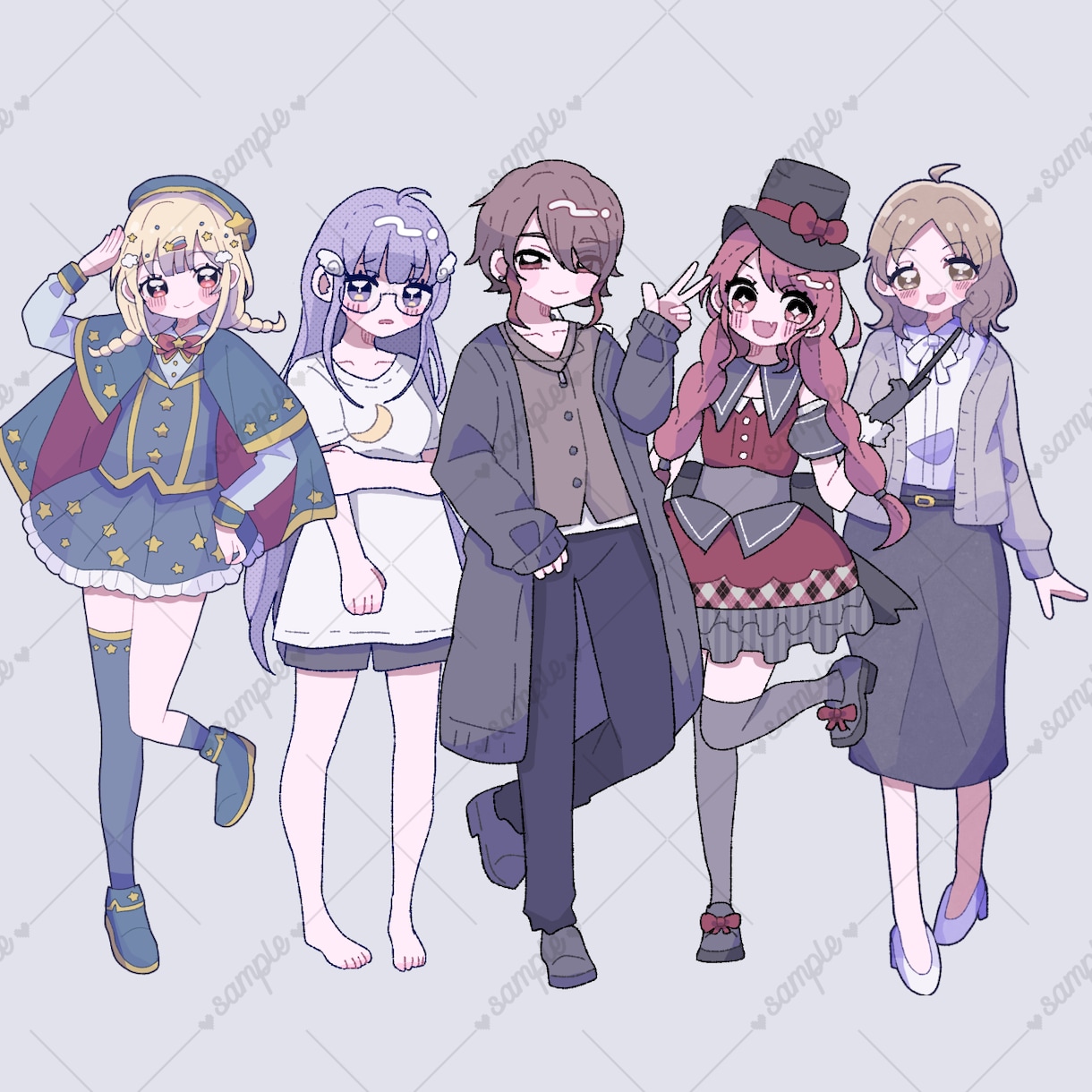 TRPGの立ち絵を制作します 基本全身絵！表情差分なども制作します！ イメージ2