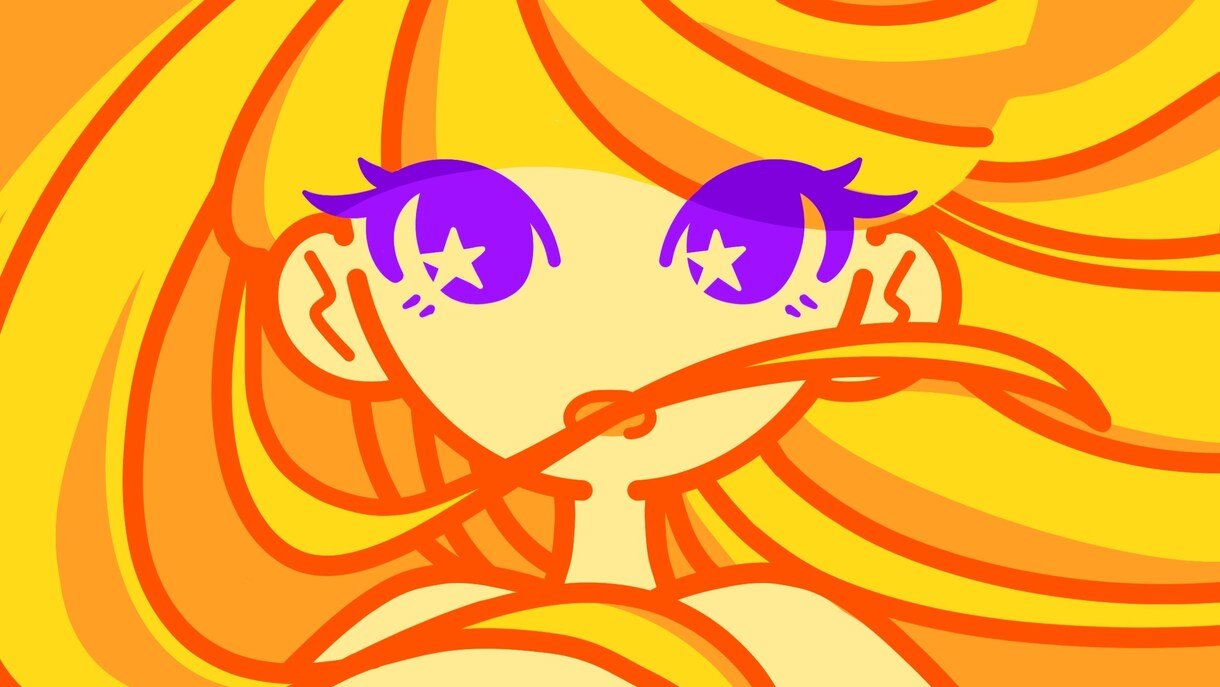 瞳に星を宿したカラフルガールアイコン制作します 瞳に星を宿した【かわいくて強強】な女の子描きます！ イメージ9