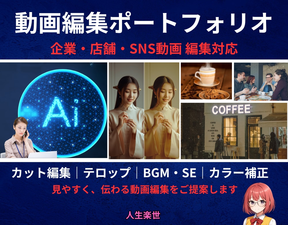 見やすく伝わる短尺動画を制作します 見やすく伝わる短尺動画を丁寧に編集します イメージ1