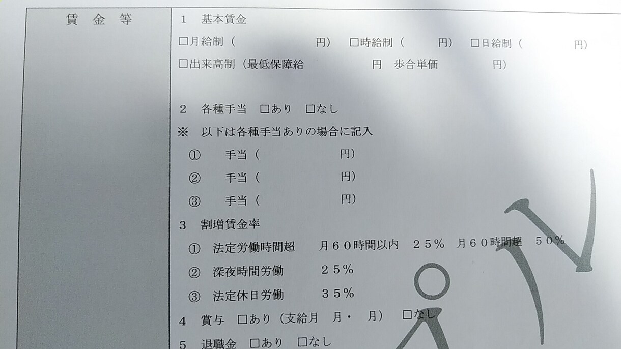 トラブルを防ぐために労働条件通知書を作成します 労働条件の通知は従業員を雇う時・雇用契約更新の時の義務です イメージ4