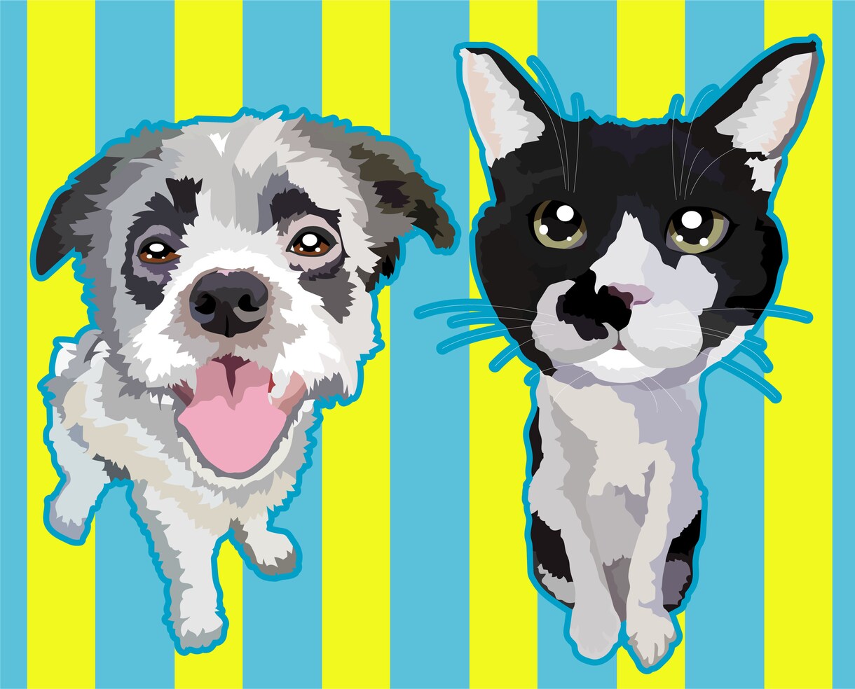 SNSアイコンや名刺にオススメしています 可愛いペットさんの似顔絵描きます イメージ3