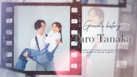 オシャレなフィルム調のプロフィール動画制作します 【結婚式プロフィールムービー】DVD納品も対応♪ イメージ1