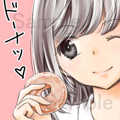 アイコン用女の子のイラスト描きます イメージカラーの女の子（ランダム） イメージ5