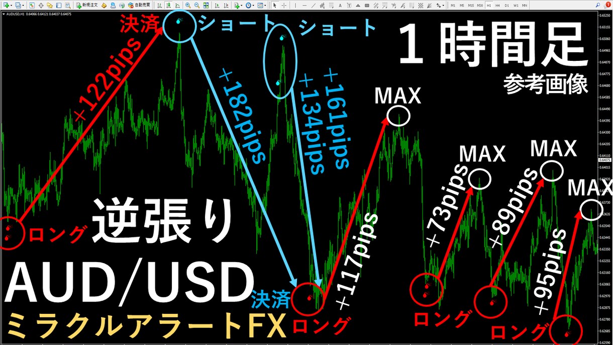専業がガッツリ狙う無裁量プロ専用ツール提供します １時間足スイング手法とデイトレードの鉄板スキル相場観を習得へ イメージ10