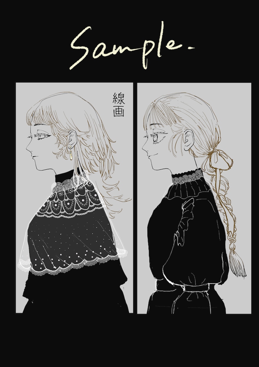 アイコン★肩〜腰上までのイラスト描きます お洒落、可愛い、綺麗なイラストが欲しい方へ イメージ4