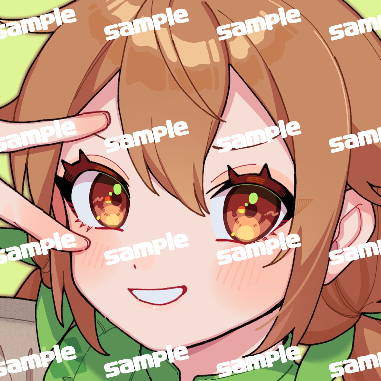 フェイスアップアイコン作成致します ポップでカラフルな可愛い絵柄得意です イメージ4