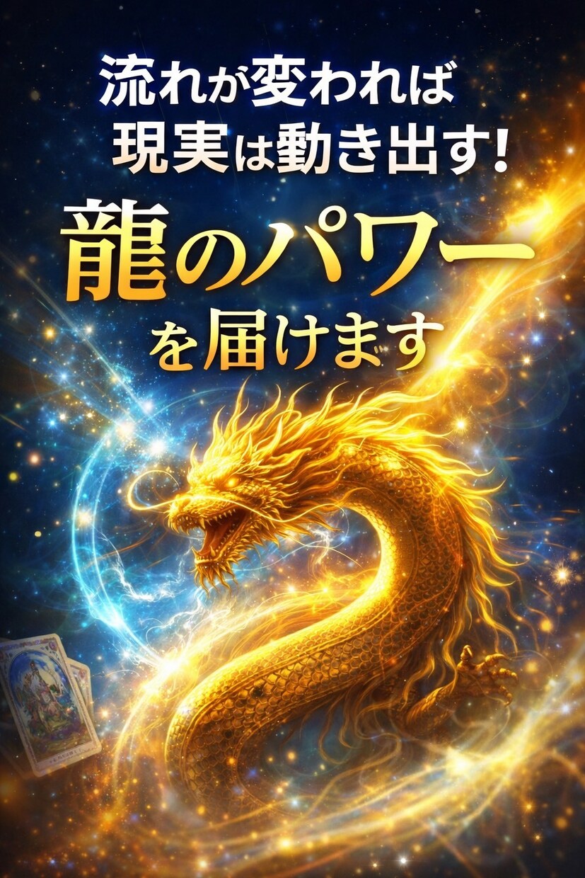 流れが変われば現実は動き出す！龍のパワーを届けます 運気を上げる龍の導きリーディング｜タロット×龍神メッセージ イメージ1