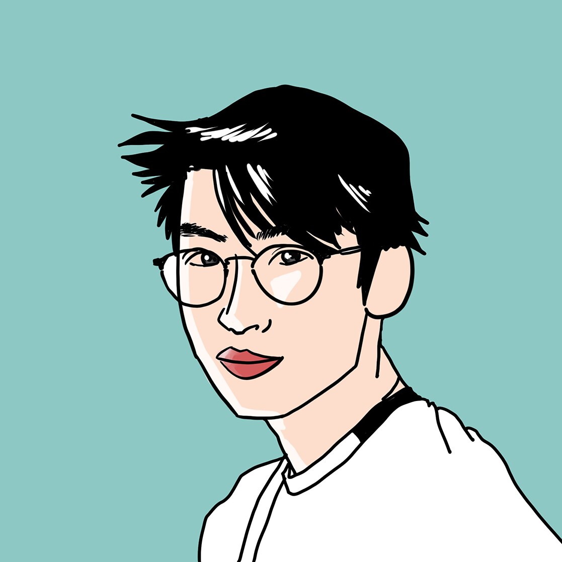 最短2日★アイコンに最適★シンプルイラスト描きます ゆるすぎずリアル過ぎない、おしゃれな似顔絵 イメージ4