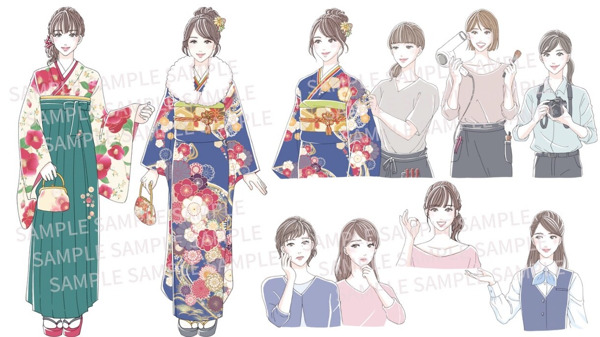 商用可◆シンプルで親しみやすいイラスト制作します 印刷物・webページの挿絵やウェルカムボードなどにどうぞ◎ イメージ8