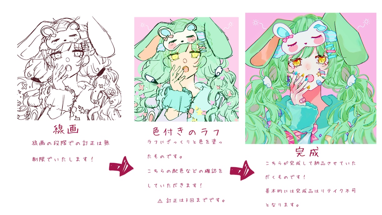 低コストで可愛いアイコン／イラストお描きします サムネイル／ヘッダーなどどの用途にも使えるようお描きします！ イメージ2