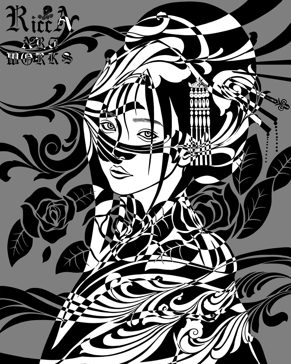 写真をもとに似顔絵、オリジナルアイコン描きます ダークで個性的な雰囲気のアイコンを制作します。 イメージ9