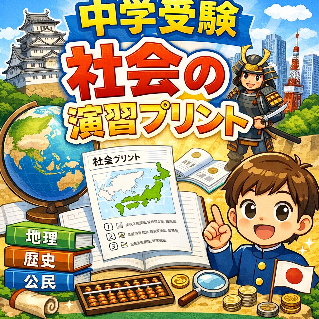 中学受験社会オリジナル問題演習プリントを提供します 中学受験分野別＆レベル別演習で徹底攻略！ イメージ1