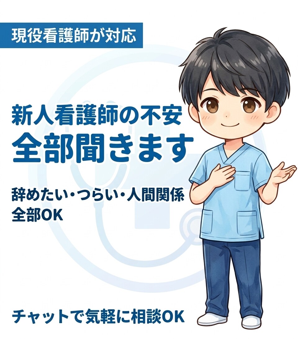 新人看護師さんの不安を全部聞きます つらい気持ちを整理し、続ける・辞めるの判断までサポートします イメージ1