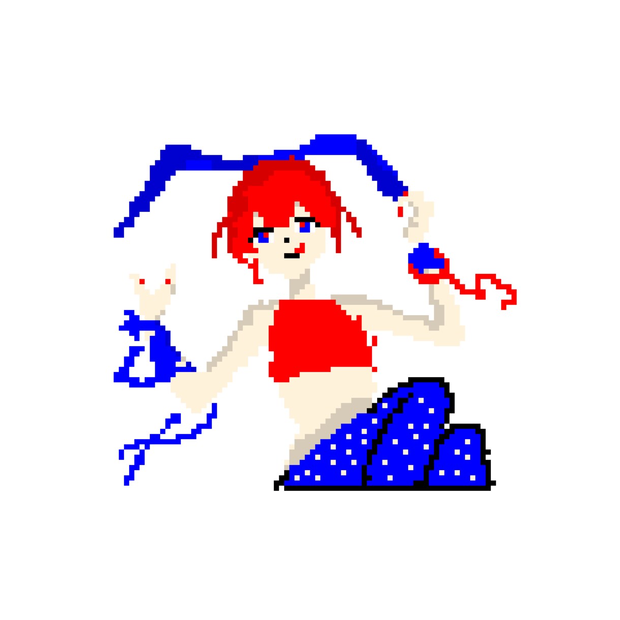 あなたのキャラクターをドット絵にします ドット絵でイラストやったり既にあるイラストをドット絵化 イメージ1