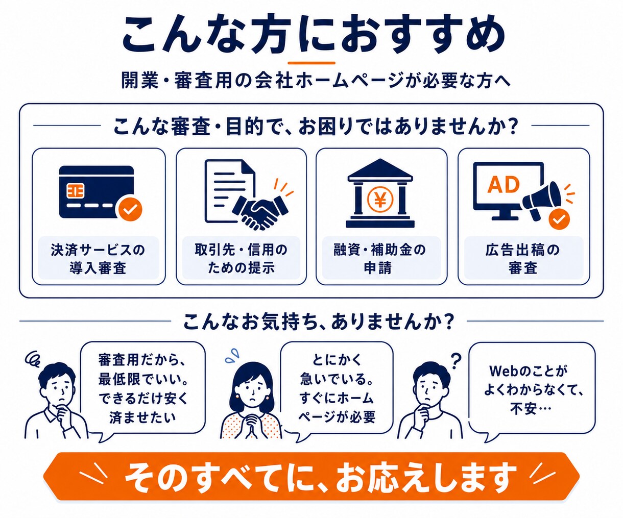決済・取引審査用の会社ホームページを制作します 通常5営業日｜会社情報・問い合わせ・一般的な必要表記まで一式 イメージ2