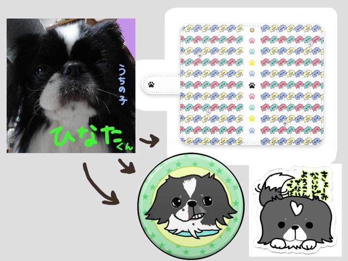 ペットをイラストにしてグッズ化します こちらではグッズ化までです。※グッズ購入は自由。 イメージ2