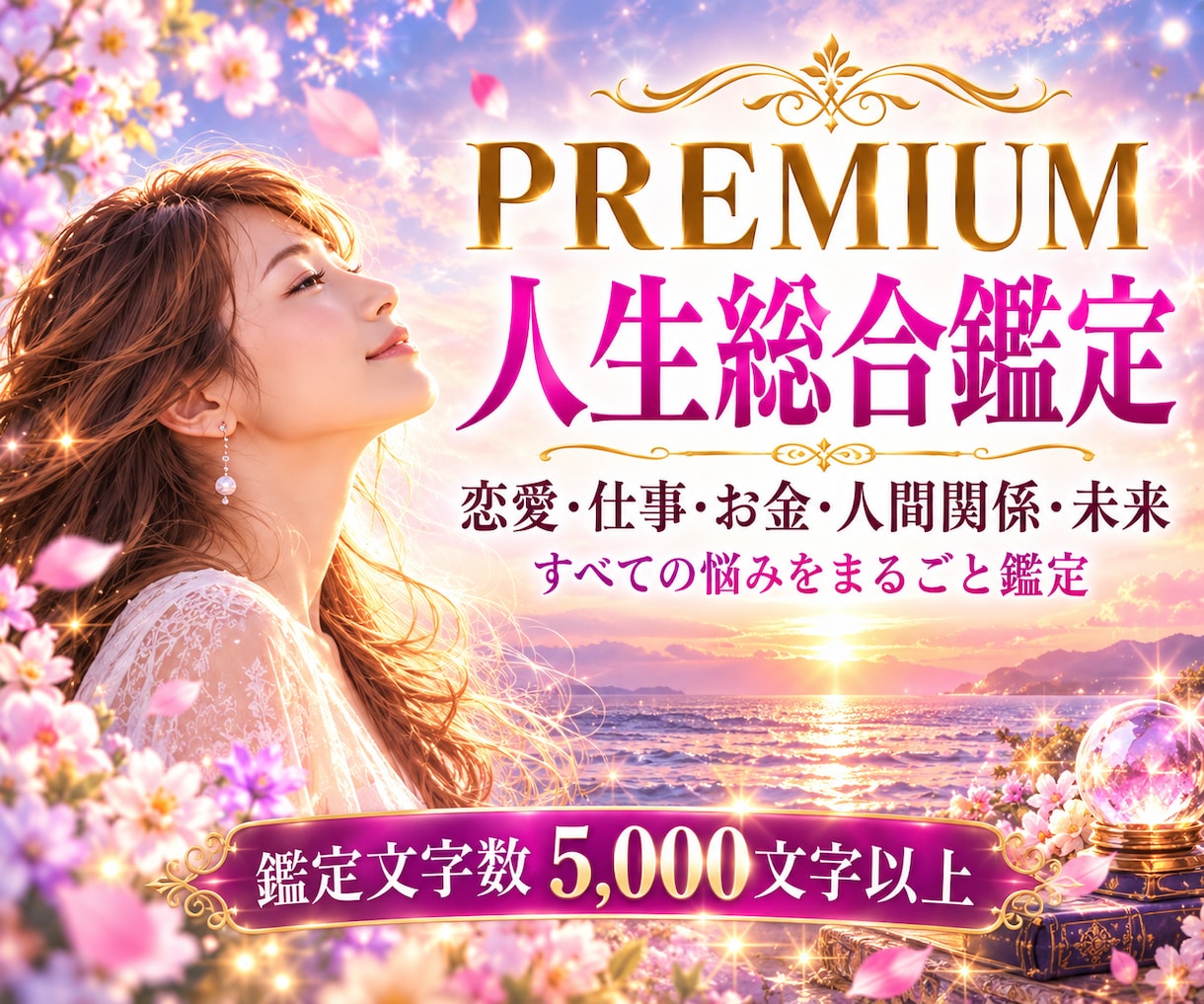 人生まるごと深く視るプレミアム鑑定をお届けします 恋愛・復縁・結婚・仕事・転職・お金・人間関係・未来まで対応 イメージ1