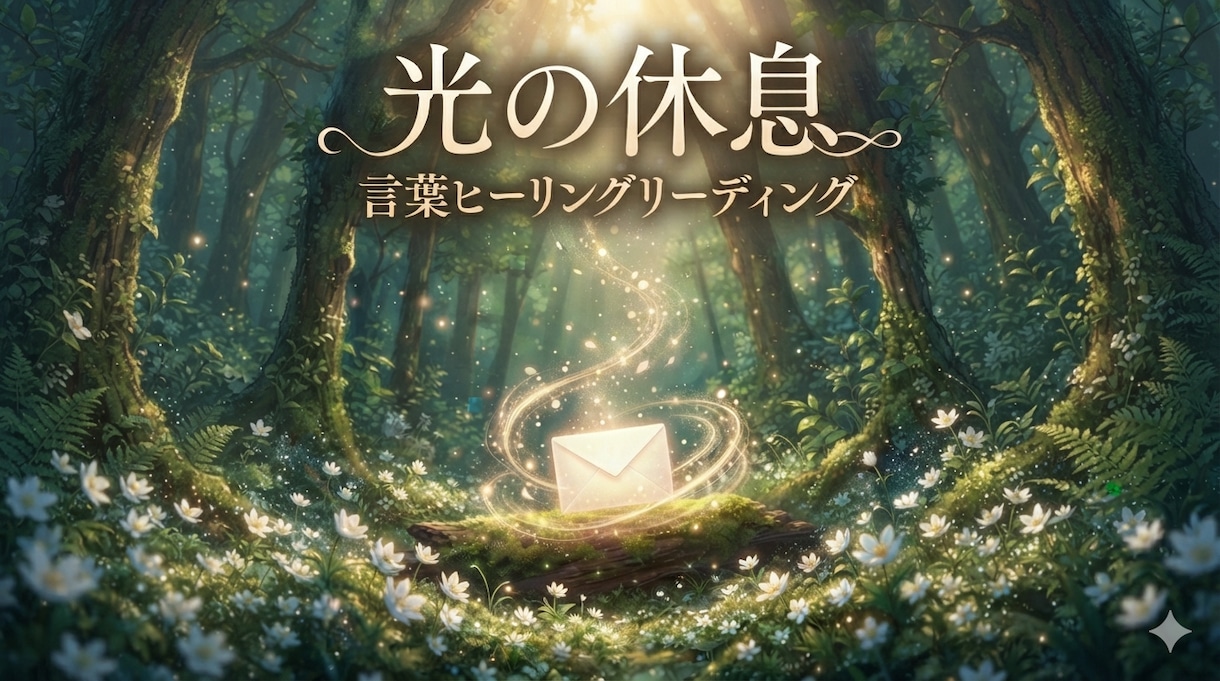 光の休息｜言葉ヒーリングリーディングをお届けします 頑張り続けた心へ、光の休息と言葉を。 イメージ1