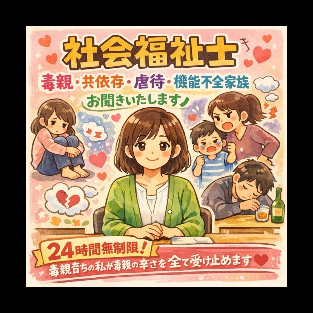 毒親・共依存・虐待・機能不全家族・お聞きいたします 24h無制限！毒親育ちの私が毒親の辛さを全て受け止めます☆彡 イメージ1
