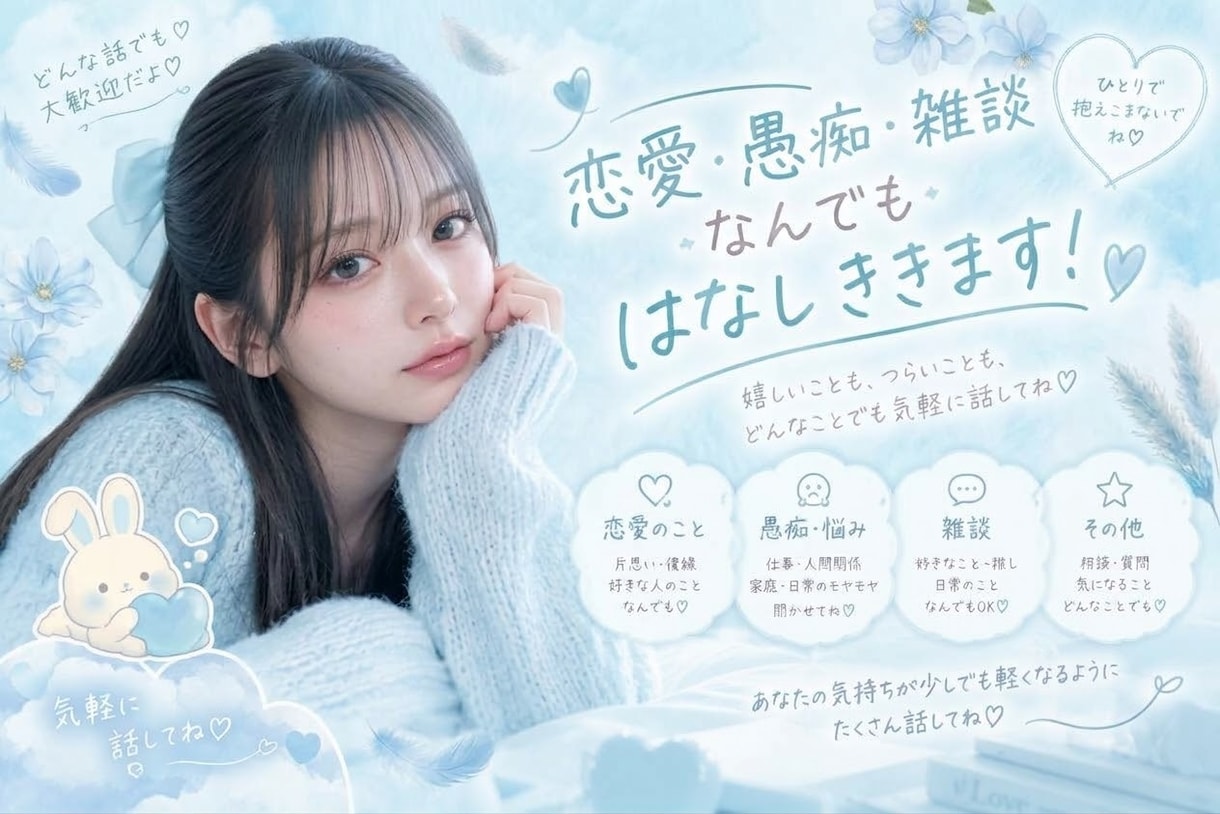 肯定率100%♡﻿弱音も本音もまるごと受け止めます 元夜職ランカーがあなたの味方になります ෆ˚* イメージ1