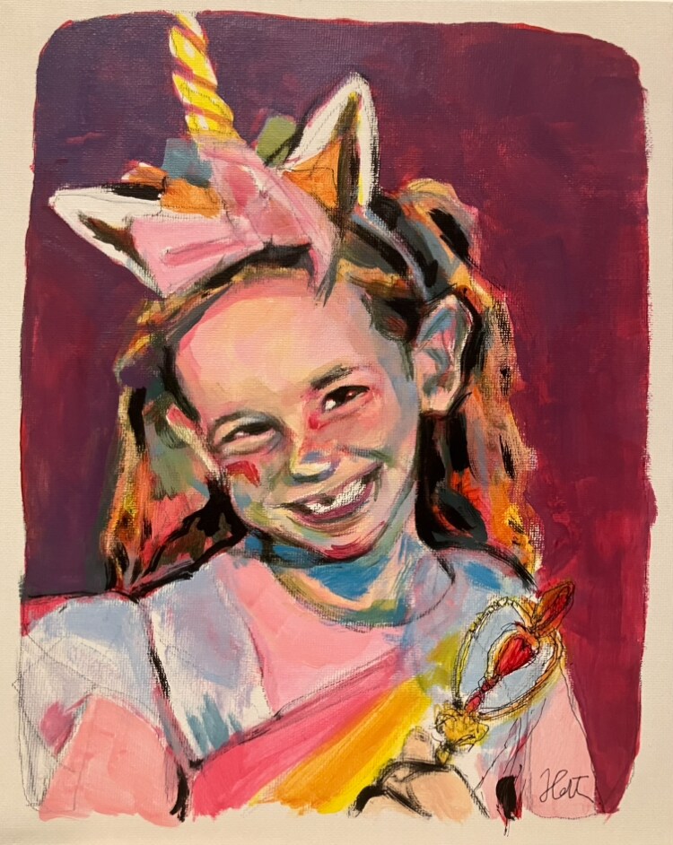 藝大卒画家が肖像画をアクリル絵の具で制作します 家族や友人にオーダーメイドの肖像画をプレゼントしたい方 イメージ1