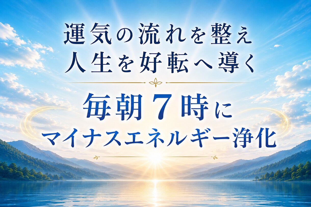 あなたの運気とエネルギーを毎朝最高の状態に整えます 30日間、毎朝7時にエネルギー浄化セラピーをします イメージ1