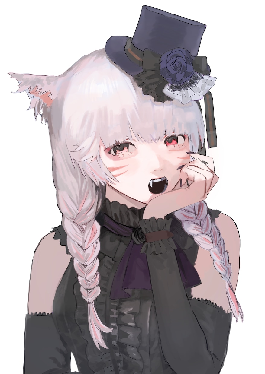 地雷系厚塗りイラスト(似顔絵◎)ます あなたの自撮りやキャラデザを写実・アニメ寄りに描きます イメージ5