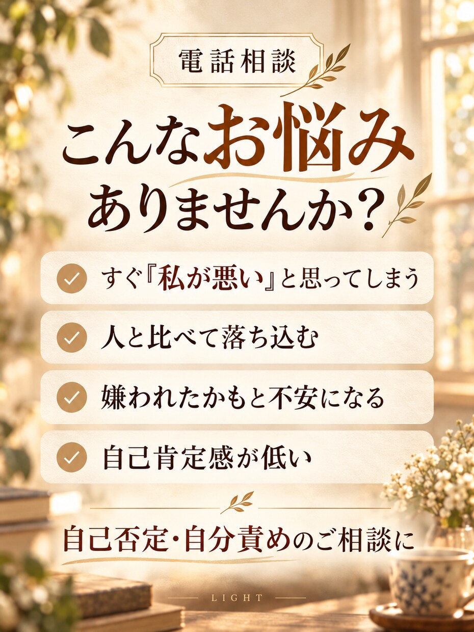 私が悪い、と自分を責めるクセを整理します 「反省」と「自分へのダメ出し」を切り分けます イメージ3