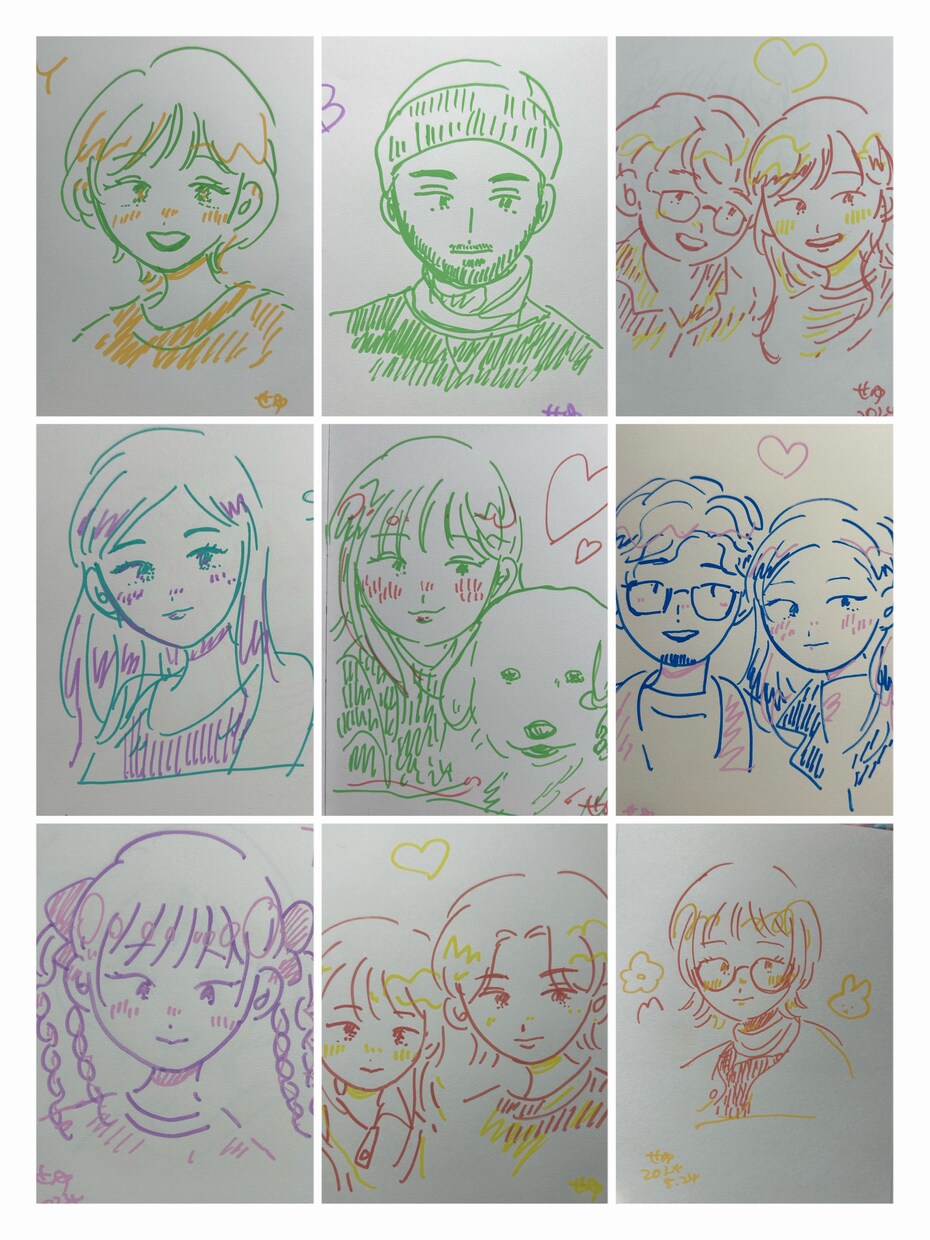 ポスカでふわっと似顔絵かきます ちょうどよくデフォルメされたかわいい似顔絵かきます！ イメージ2
