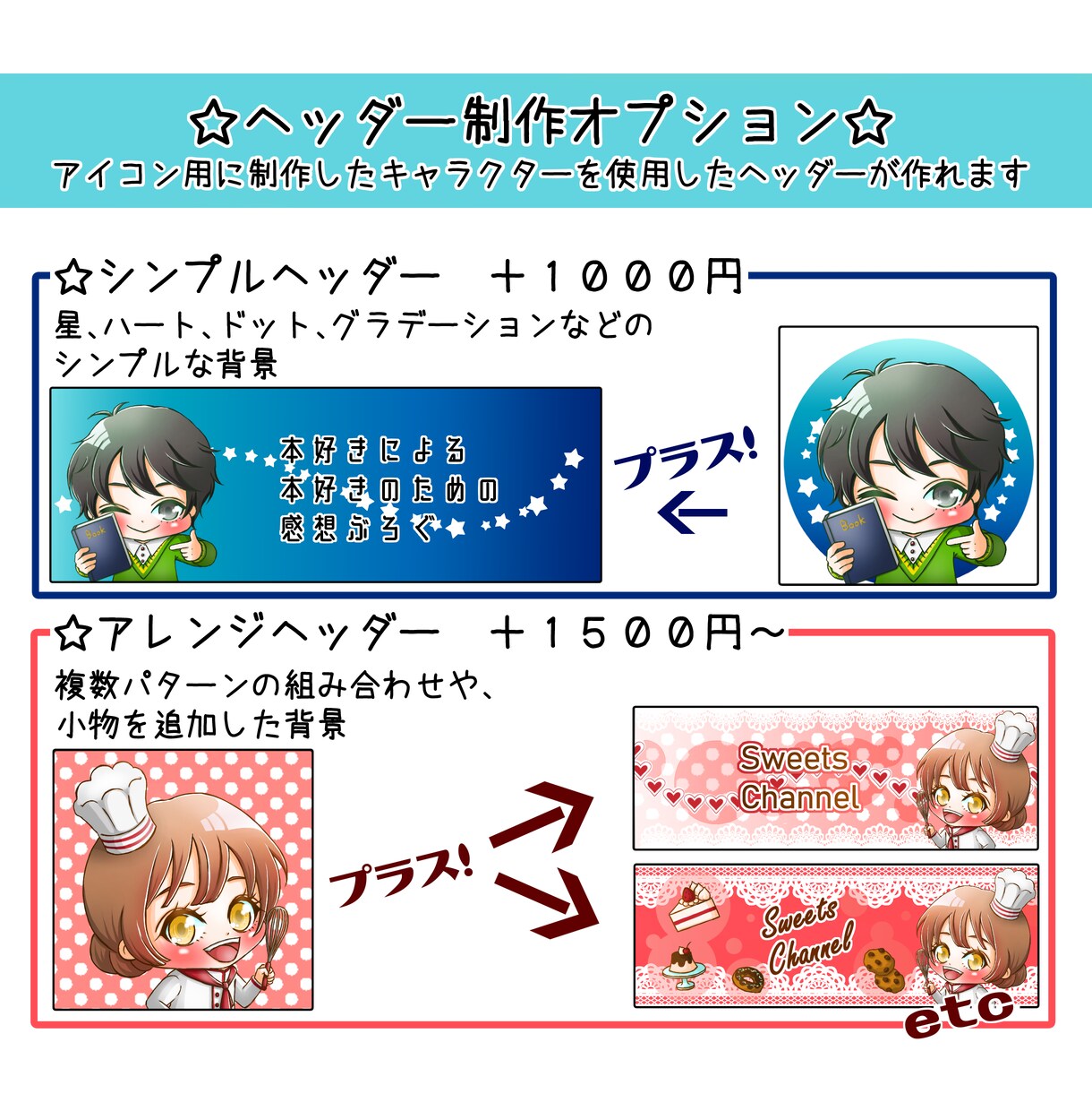 商用利用◎用途に応じた可愛いミニキャラ描きます SNS・YouTubeのアイコン・ヘッダー・イラストに✽.｡ イメージ6