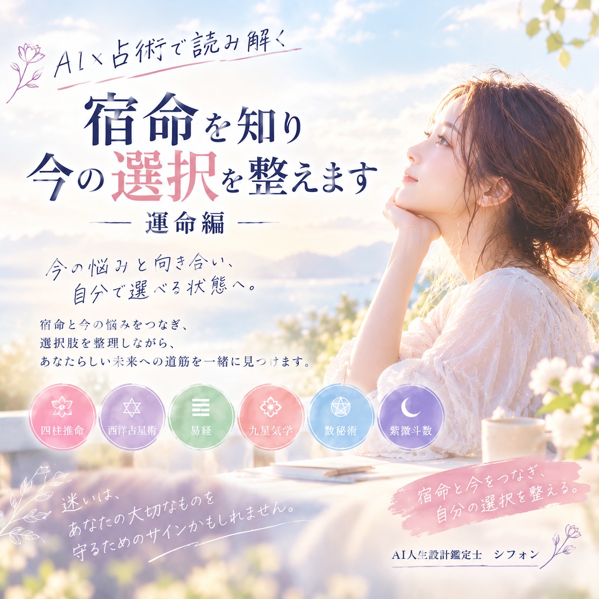 宿命を知り、今の選択を整えます 宿命と今の悩みをつなぎ、選択肢を整理します イメージ1