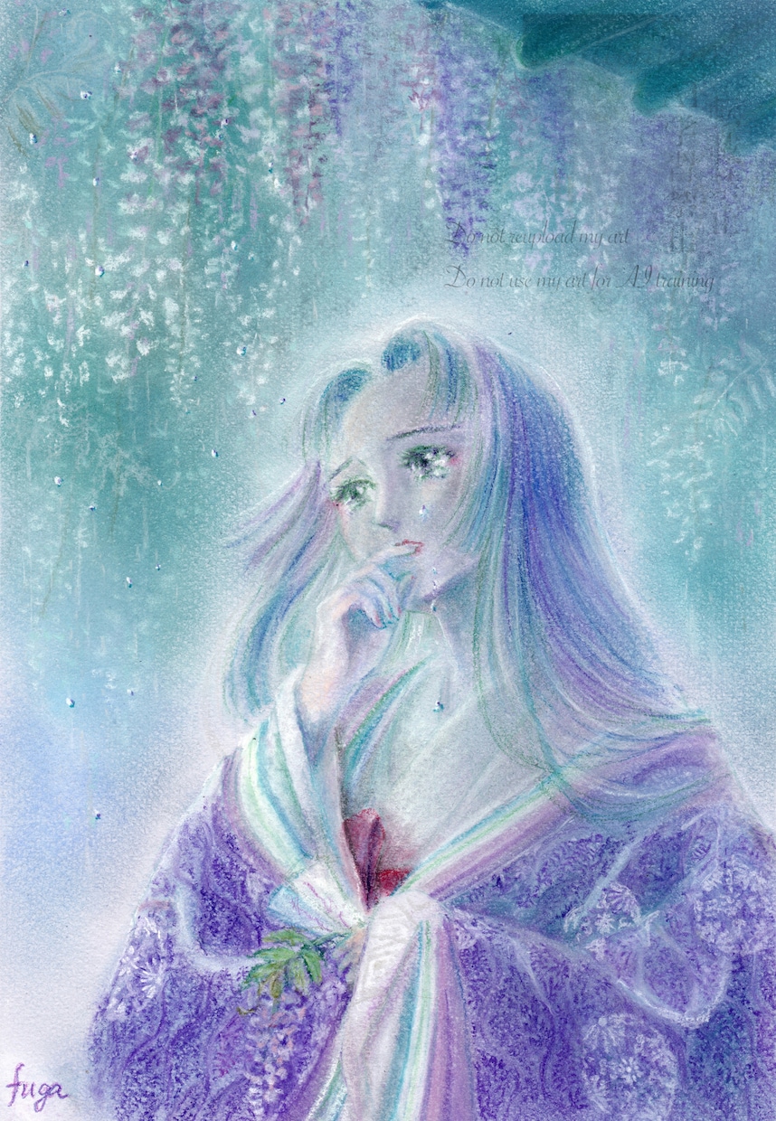 和風のSNSヘッダー，サムネイルイラストを描きます パステルと水彩色鉛筆を使った，優しい世界をお届けします イメージ2