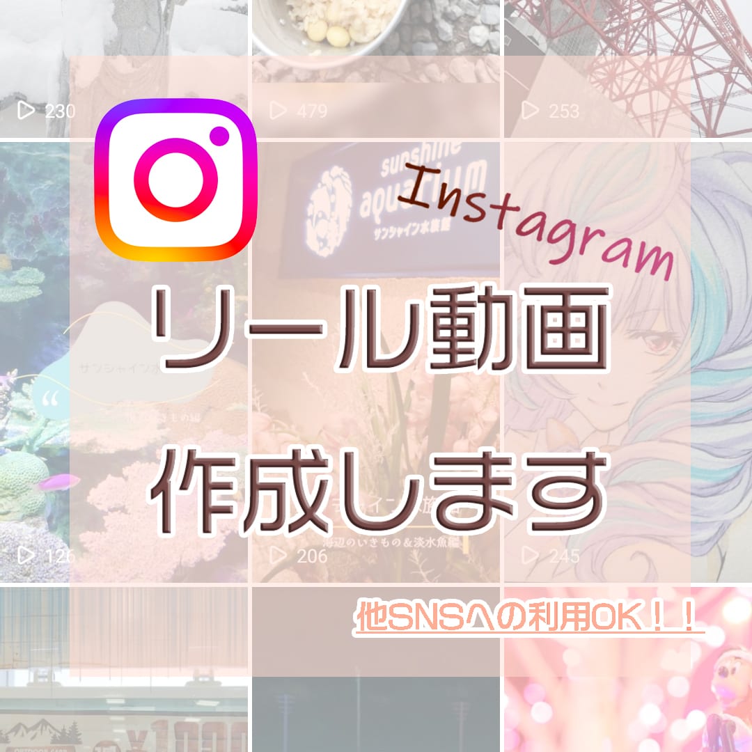 提供終了■３本instagramリール動画作ります ！たくさんのご依頼、有難うございました！ イメージ1