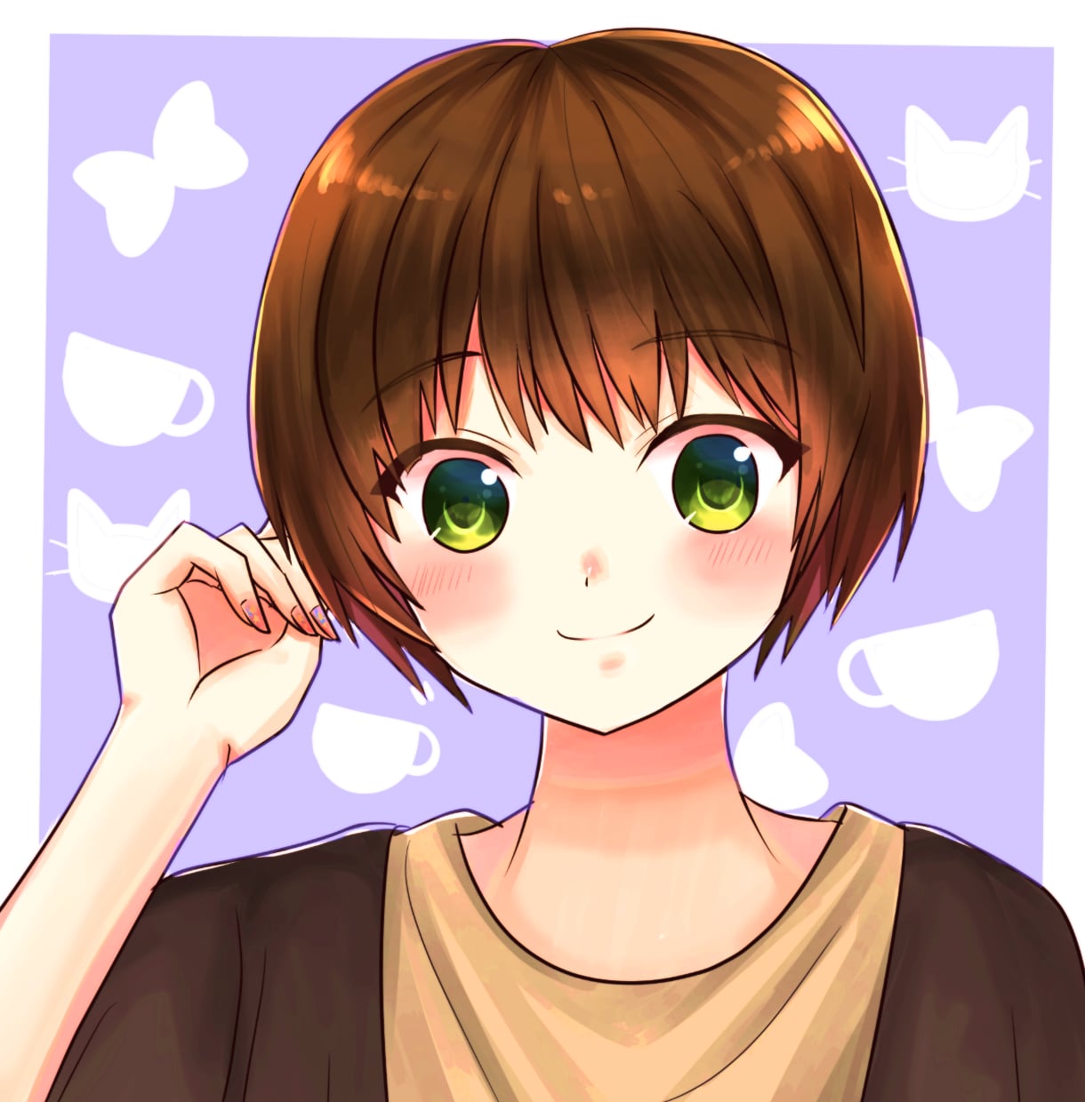 明るい印象のアイコンやアニメ似顔絵等お描きします 簡単な背景は無料。商用可。印象に残るプレゼント等に イメージ6