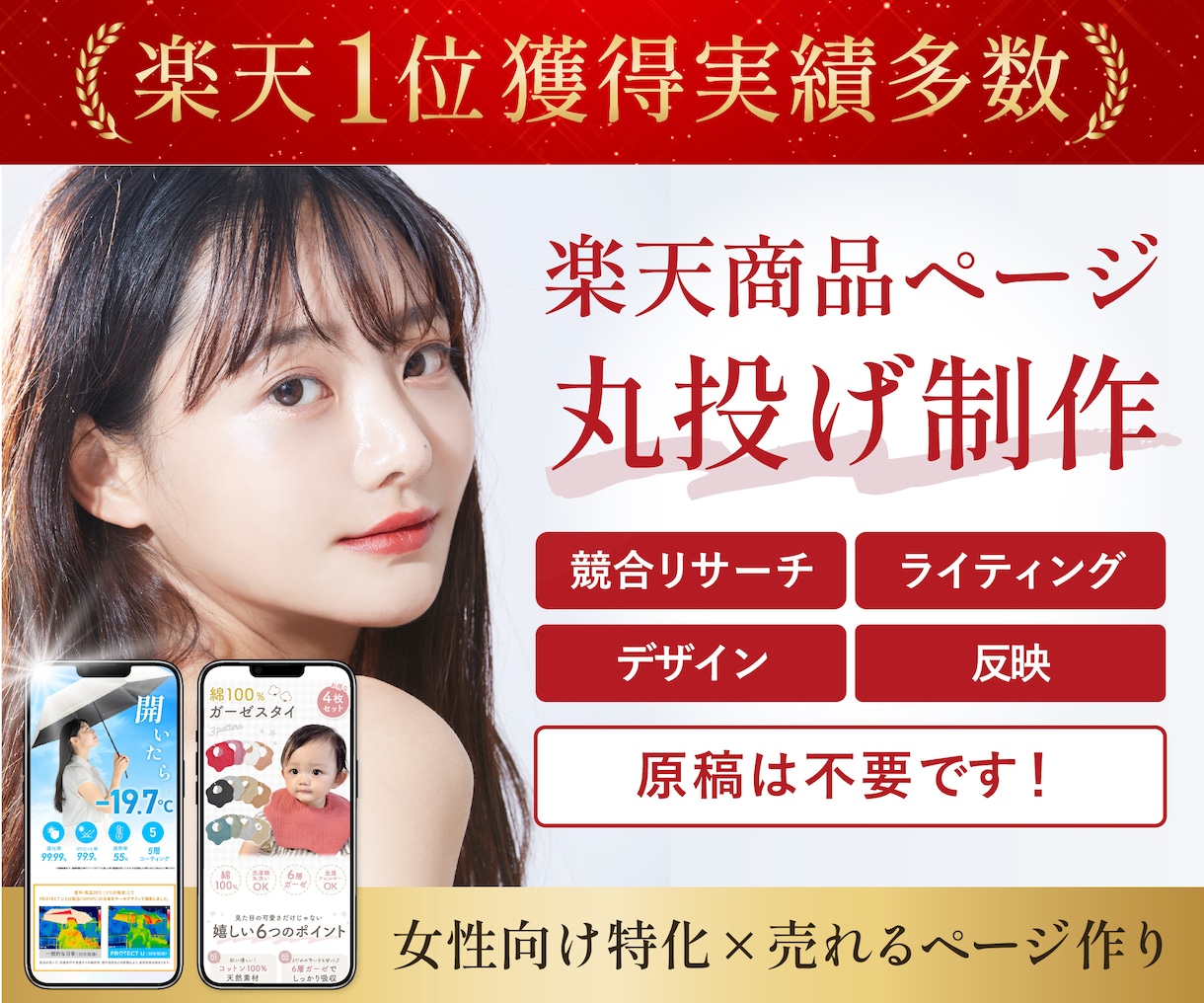 丸投げでOK！楽天用の商品ページを制作します 【原稿不要】競合リサーチ・ライティング・反映込み！ イメージ1