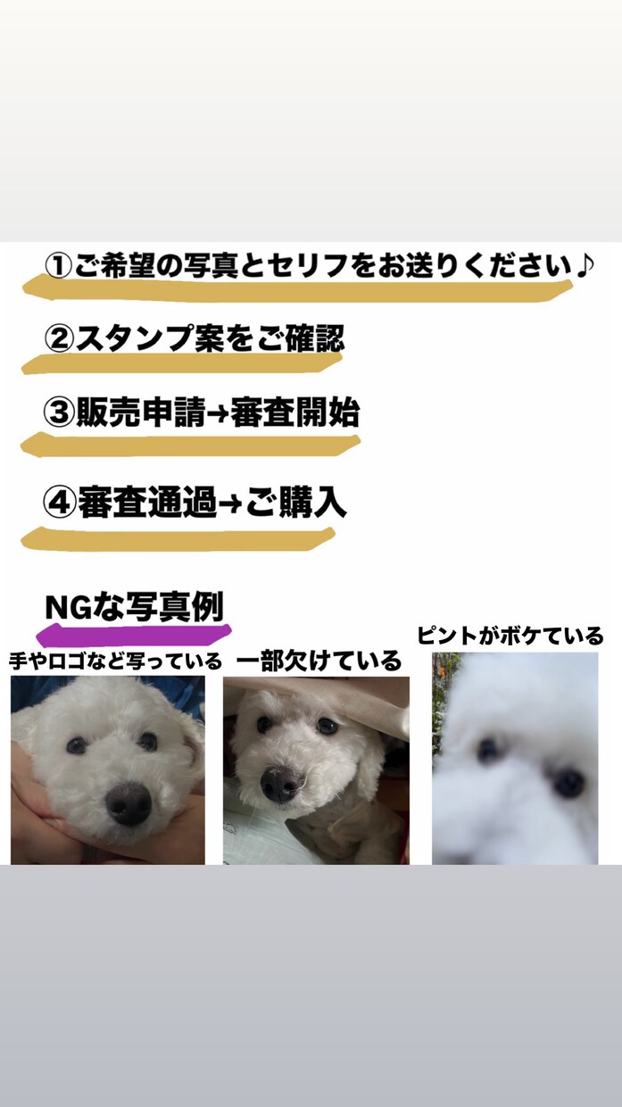 可愛いペットをLINEメッセージスタンプにします 可愛いペット写真を個性的なLINEメッセージスタンプにします イメージ3